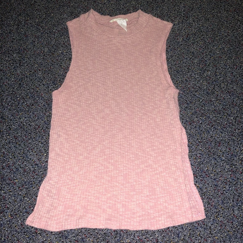 Pink Ribbed Tank